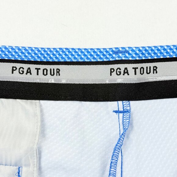 PGA Tour Men's Active Gripper Waistband UPF 50 Stretch Blue Shorts Size 42 NWT - Picture 6 of 11